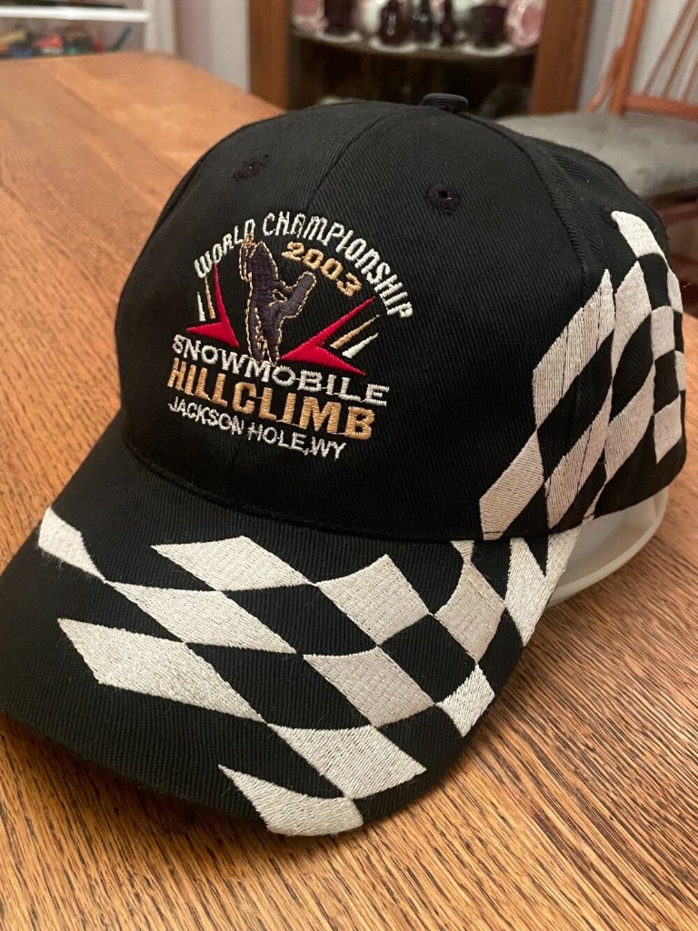 2003 World Championship Snowmobile Hill Climb Jackson Hole Baseball Hat Cap